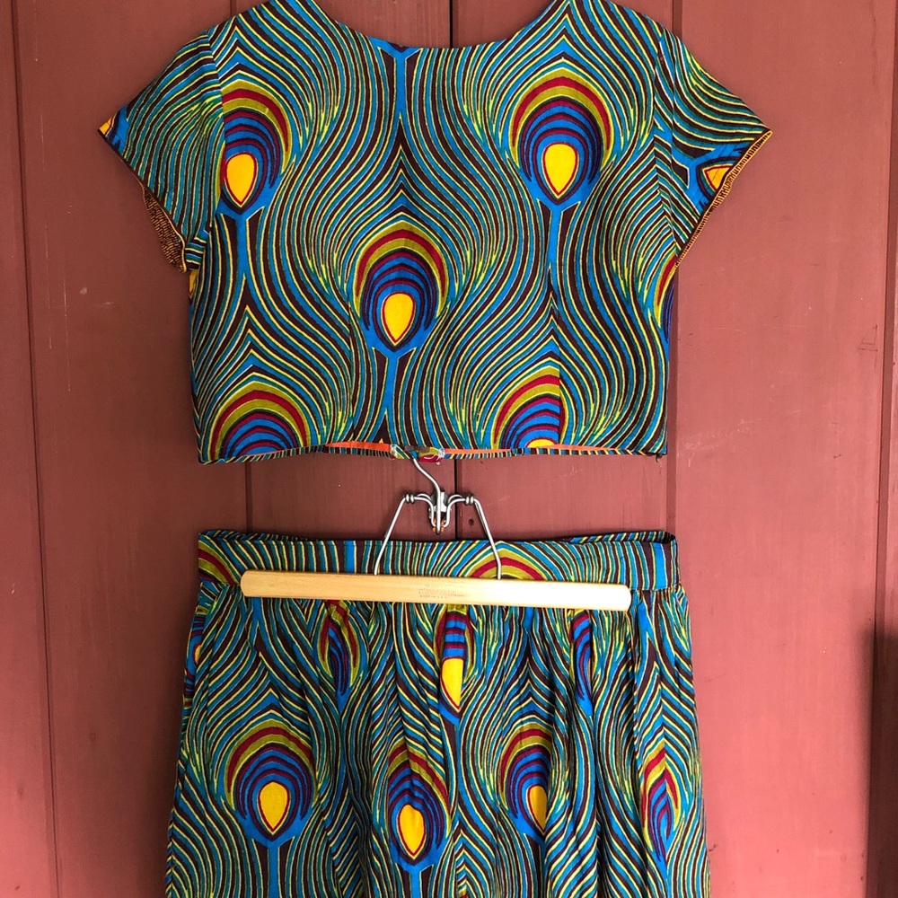 Fabulous two piece hand sewn dress, African print